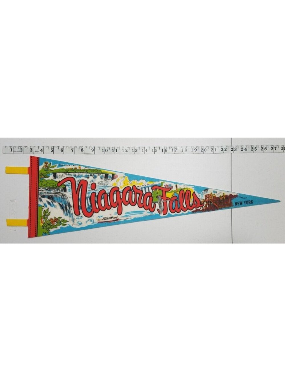 Vtg Felt Pennant Niagara Falls New York Souvenir Travel Collectible Multicolor
